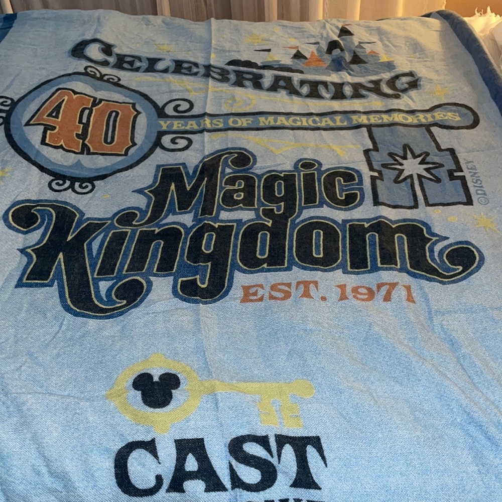 Disney magic kingdom 40th anniversary blanket